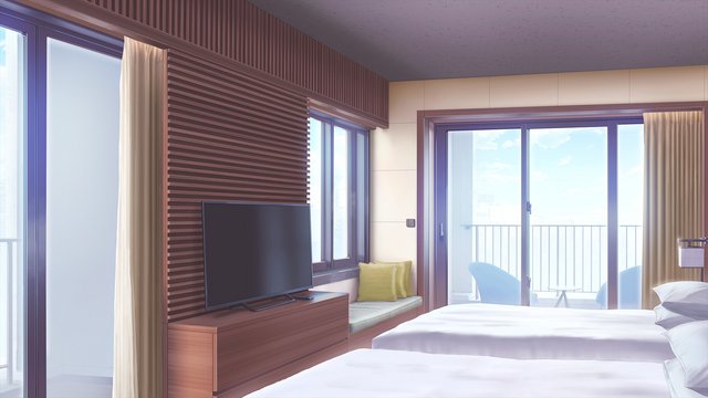 Guest room at Okinawa resort hotel
